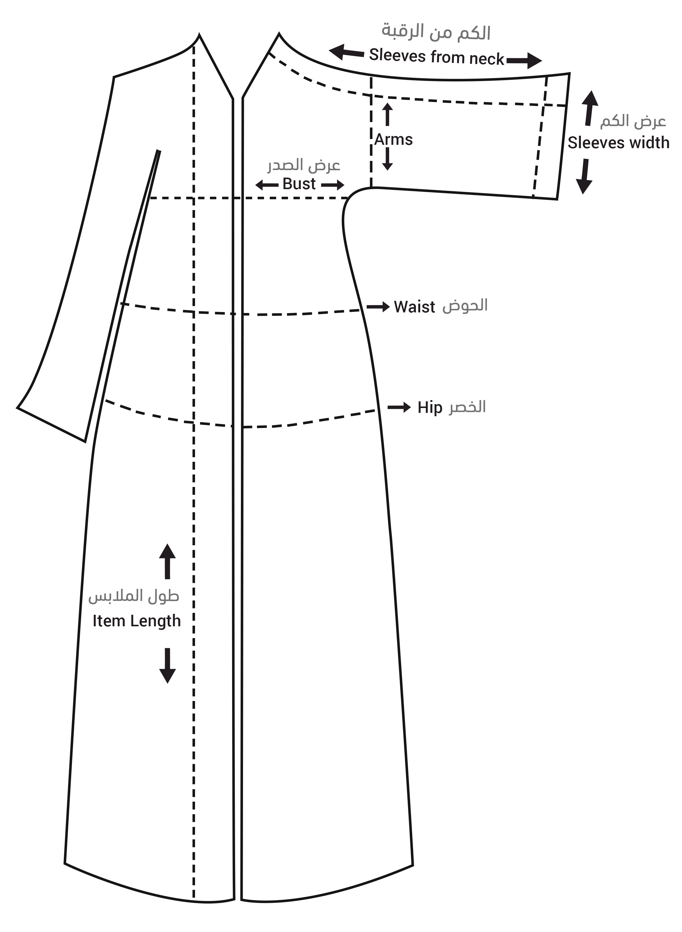 Abaya Measurement Guide